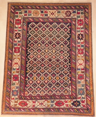 Fine Caucasian Shirvan Rug, 4.6x 3.7 ft, mid 19th Century, Good Condition, as found. www.RugSpecialist.com, Gallery: Binbirdirek Mah, Peykhane Cd, Ucler Sk, Ersoy Han, 48/2, Sultanahmet, Istanbul, 34122, Turkey.  (Appointment Recommended) 