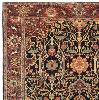 Antique Persian Kashan Rug. 4'5" x 7' (135x210 cm). Very good condition, no issues, all original.                 