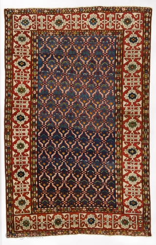 Caucasian Kuba Rug, 34x46 inches (116x185 cm), late 19th century, very good condition with full pile, all original. Provenance: A private English collection
          