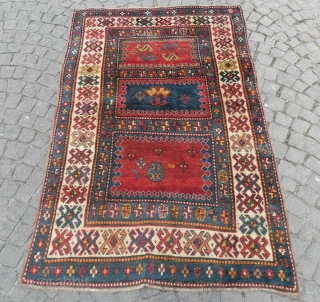 Caucasian Borchalo Kazak Rug, 199x135cm (6.5 x 4.4 ft), 19th Century, Excellent condition, good pile                  