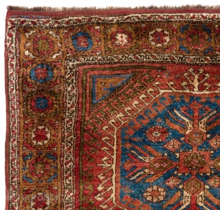 "Yatak Rug", Nuzumla village in Konya, Central Anatolia, ca 1910. 4' 5" x 6' 5" (136x195 cm), Full pile, very good condition. All original other than one small repair which is not  ...