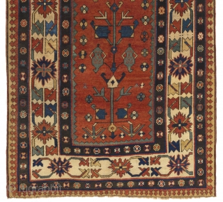 Antique Caucasian Kazak Rug, South Caucasus, ca mid 19th Century, 4.9 x 8.2 Ft (145x250 cm, stock no 2587)              