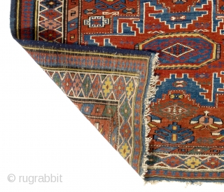 Lesghi Rug, North East Caucasus, late 19th Century. 3.5 x 5.7 Ft (105x170 cm).                   