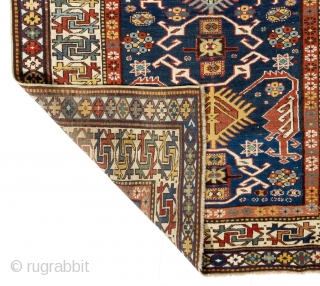 Colorful Antique Caucasian Bidjov Rug,  late 19th Century, 5 x 10 Ft. (150x305 cm)                  