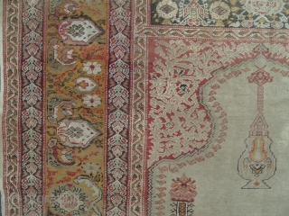 An Anatolian Prayer Rug, ca 1890, good and original condition, 69x53 inches (174 x 134 cm). www.rugspecialist.com                