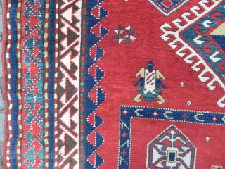 Caucasian Bordchalou Kazak Rug, 7.10 x 5.4 ft (242x165 cm), ca 1900                     