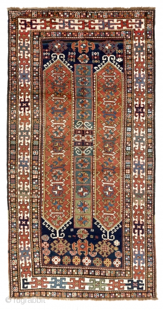 Antique East Anatolian Rug, 126x240 cm (4'2" x 8'). Full pile, excellent original condition, no repairs, no issues.               