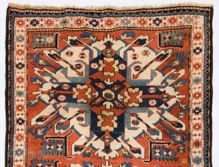 Antique Caucasian Chelaberd Rug, so called "Eagle Kazak" from Karabagh, 4.1 x 8.8 Ft (125x265 cm), late 19th century, very good condition, provenance: a private collection in England. Looks better in flesh.  ...