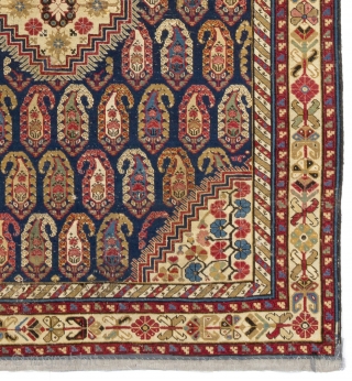 Antique Caucasian Baku Chila (Khila) long Rug, East Caucasus - Azerbaijan. Ca Early 19th Century. 4.7 x 12 Ft (140x365 cm). Provenance: New England, USA. 

Here is a high resolution image of  ...