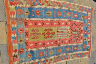 Wonderful early Kilim prayer rug measuring 64" x 42"