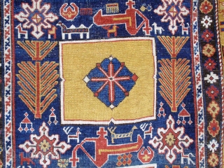 Amazing Colorful Masterpeace of design Caucasian Karagashli Antique Rug.  1875 - 1890 . Good saturated Natural Colors, Good Drawning , Good collectibel Art.

         