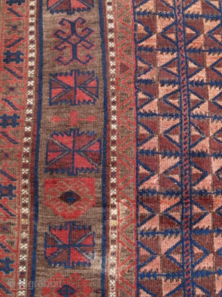 Antique North West Afghan main carpet.
Late 19th century. www.knightsantiques.co.uk
A interesting carpet with unusual field design.
The main border is vell drawn with Turkmen motiffs.
Long kilims ...