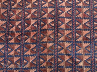 Antique North West Afghan main carpet.
Late 19th century. www.knightsantiques.co.uk
A interesting carpet with unusual field design.
The main border is vell drawn with Turkmen motiffs.
Long kilims ...