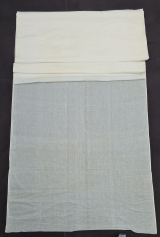 Muslin (Mul-Mul) cotton fabric Yardage of plain weave.  Early muslin was hand-woven of uncommonly delicate hand spun yarn. It’s From Dhaka Bangladesh, Undivided Region of Indian 
A Cloth is so fine  ...