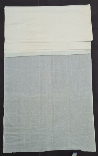 Muslin (Mul-Mul) cotton fabric Yardage of plain weave.  Early muslin was hand-woven of uncommonly delicate hand spun yarn. It’s From Dhaka Bangladesh, Undivided Region of Indian 
A Cloth is so fine  ...