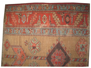 

Fragment Serab Persian,,  106 x 80 (cm) 3' 6" x 2' 7"  carpet ID: SA-1600
The background is knotted with camel hair, the surrounded large border is rust. The knots, the  ...