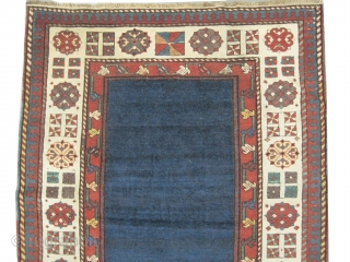 
Talish Caucasian, knotted circa in 1880, antique, collector's item, 246 x 100 (cm) 8' 1" x 3' 3"  Carpet ID: K-4411
The black knots are oxidized, the warp threads are cotton the  ...