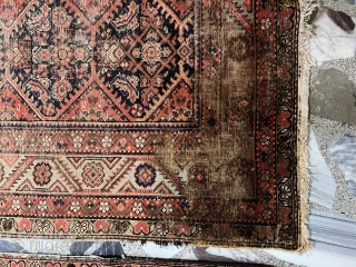 Antique Pair Farahan Malayer runner 
Worn but very high knot count and perfect quality. Circa 1880c
Size : 400x100cm each 
             