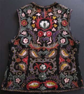 Samarkand chain stitch embroidery womens vest.