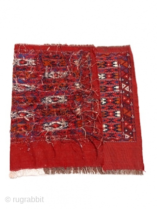 A very beautiful old yomut flat weave turkmen chuval in an excellent condition Size 130×73 cm.                 
