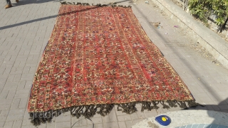 Antique bashiri girgi Rug.
Size 480×245 cm.
Mostly areas are repaired as well as need cutting.
For more info kindly contact on my email address.
Nabizadah_carpets@yahoo.com           