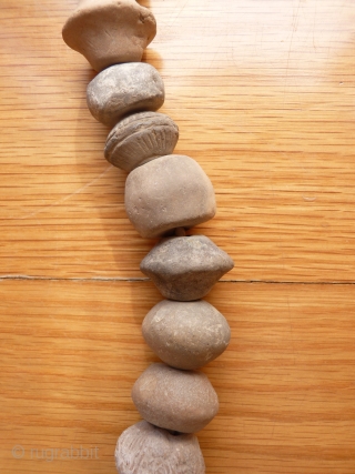 Ancient Afghan ceramic beads, Balkh area, possibly originally used for trading purposes.                     