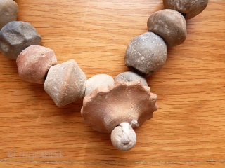 Ancient Afghan ceramic beads, Balkh area, possibly originally used for trading purposes.                     