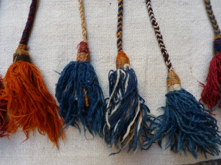 Qashqai horse neck band, 115x4cms, natural colours, complete original condition with authentic horsey smell.