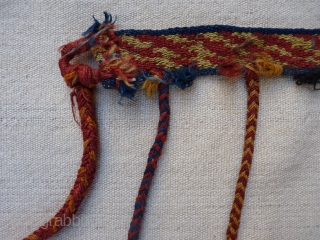 Qashqai horse neck band, 115x4cms, natural colours, complete original condition with authentic horsey smell.