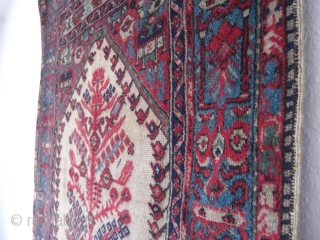 An old Anatolian prayer rug on wool foundation. 180 X 118 cm. Good shape with good pile. A small repair and small open part at left selvage (pic 4).    