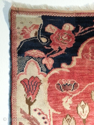 An old or antique Caucasian Rug with the size 160 X 100 cm. Very good shape with restauration in three corners.            