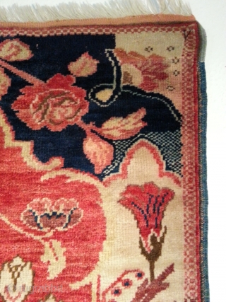 An old or antique Caucasian Rug with the size 160 X 100 cm. Very good shape with restauration in three corners.            