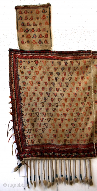 Large Saddle blanket, for a camel, Shahsavan early 20th century. 
wide 155 Cm's 5 ft 2 inch. 
high 170 cm   5 ft 8 inch
       