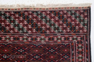 Turkmen Yomuth soumack.
418 x 220 Cm's. 14 feet x 7 ft 4 inch. 
Mint condition. 
Mid 20th century.               