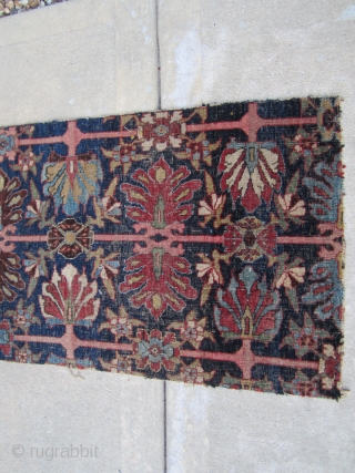 Antique Bijar fragment 2.6x9