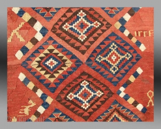 Kilim from east Afghanistan, approx 4' x 10', early 20th century
An rare weaving from Afghanistan, a type that is known as "Mokhari" in the Afghan marketplace, named after the marketplace village of ...