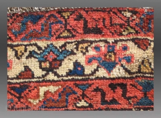 Afshar Rug, Persia, 19th Century, 3'10" x 5'2"
An atypical field pattern for an Afshar rug, but this weaving falls into the odd group that was featured in the HALI article, Outback Afshars, ...