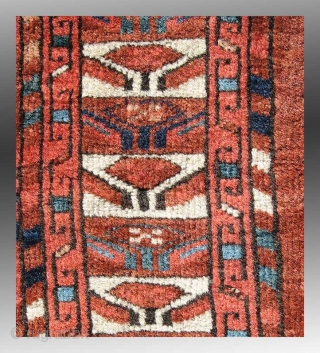 Turkmen Chuval, Yomud Group(?), Central Asia, 19th Century, approx 3'6" x 2'5"

An excellent example of Turkmen weaving from Central Asia.  Woven with an asymmetric knot, open to the right, the attribution  ...