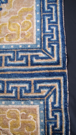 ningxia, china, two square runner fragment, second half 18th century,115 x 62 cm, 3'9" x 2'