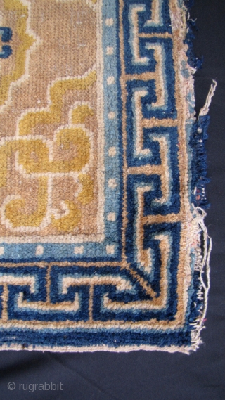 ningxia, china, two square runner fragment, second half 18th century,115 x 62 cm, 3'9" x 2'