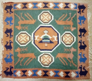 Antique cushion swedish kilim(Rolakan technique), no: 401, size: 57*63cm, pictorial design.                      
