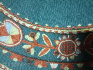 Antique Swedish embroidery wool on wool, no: 405, size: 50*49cm.                       