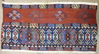 Antique Anatolian kilim Fragment, no: 114, size: 92*50cm, wool on wool.                      