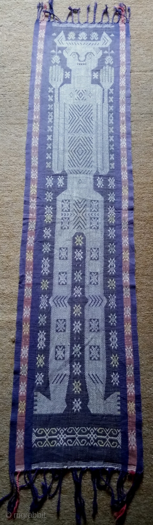 Antique traditional Ikat Indonesia cotton, no: 396, size: 136*32cm.                        