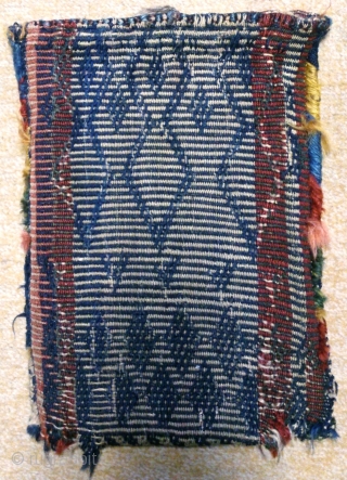 Antique Qashqai Tobreh or chanteh(shesheh dermeh technique), no: 270, size: 34*23cm.                      