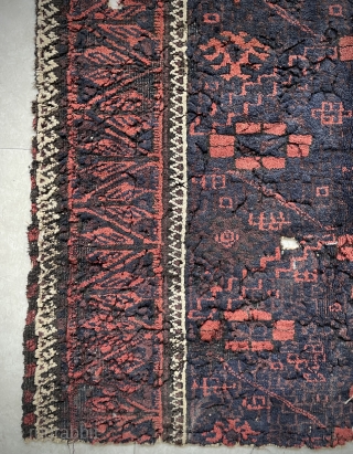 Very old Beluch fragmand carpet size 160x98cm                          