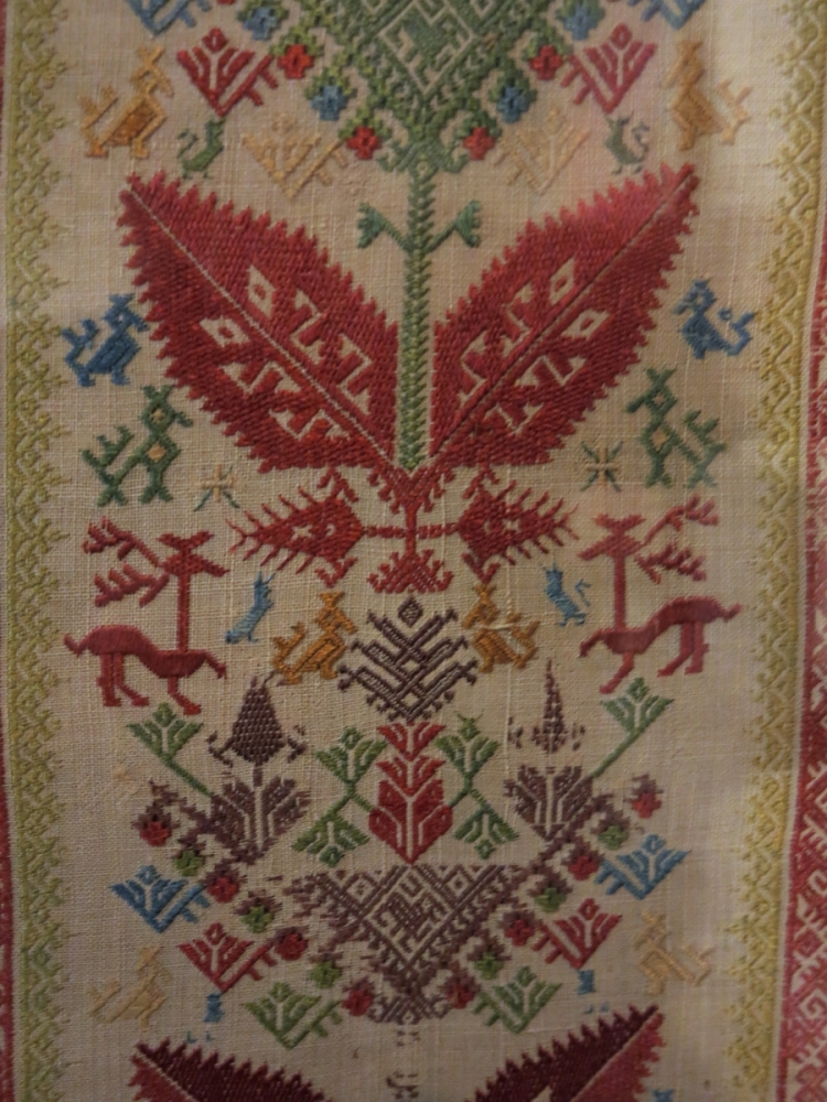 panel from an embroidered bed, Patmos circa 1700, Benaki Museum