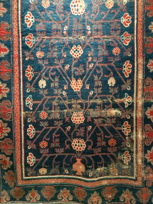 Khotan carpet, Sotheby's London: Nov 7, 2017 Rugs and Carpets including pieces from the Christopher Alexander Collection