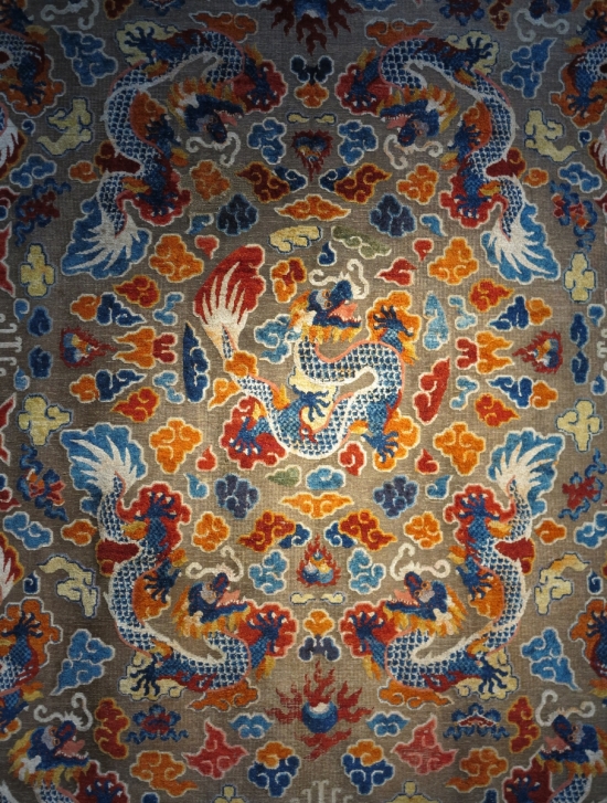 silk and metal-thread Chinese carpet