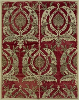 Voided velvet textile fragment